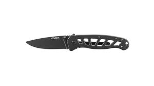 COAST FDX302 3 Inch Stainless Steel Blade Double Locking Folding Knife with Stainless Steel Handle, side photo