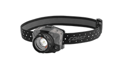 COAST FL88 615 Lumen Tri-Color Pure Beam Focusing LED Headlamp, Black & Gray Color, Angled Shot