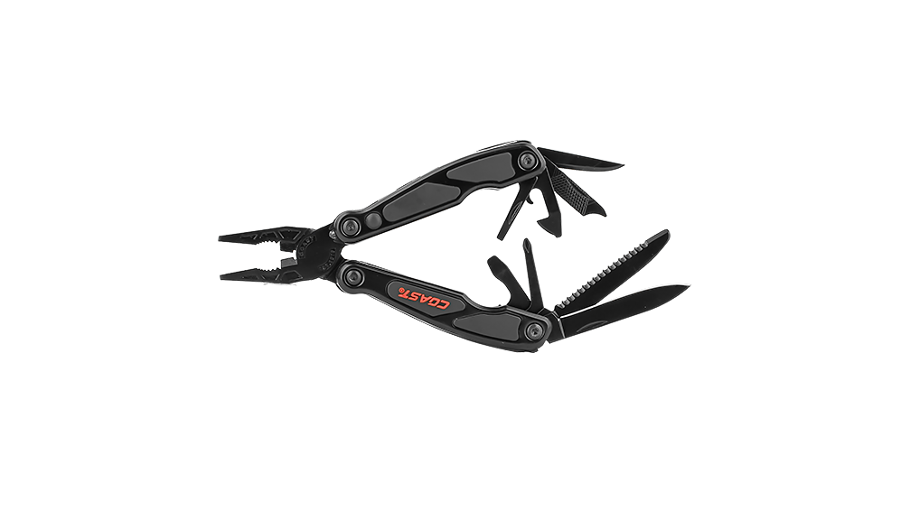 COAST LED135 Black LED Multi Tool with 14 Tools, Spring Loaded Pliers, side photo