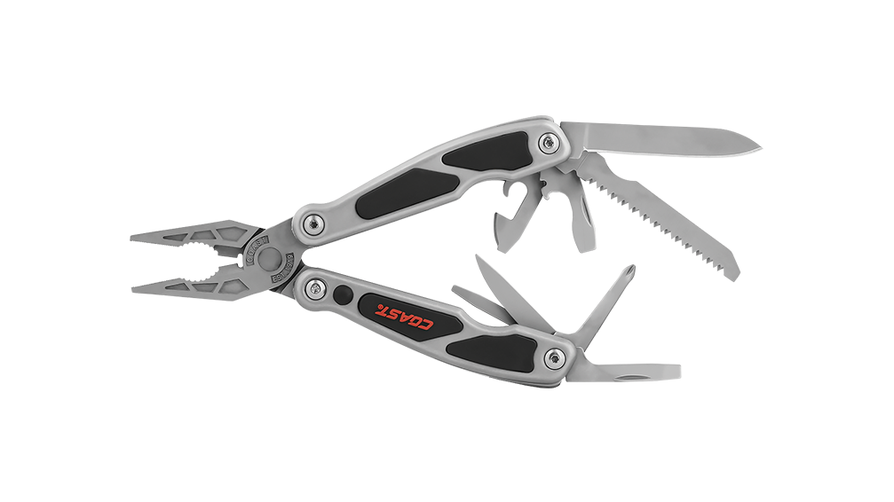 COAST LED140 LED Multi Tool with 15 Tools, Spring Loaded Pliers, side photo